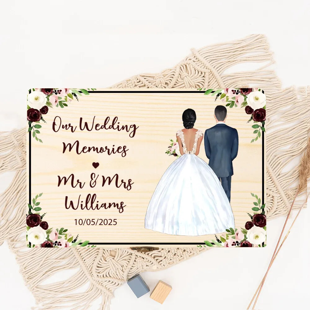 Personalized Wedding Memory Keepsake Box