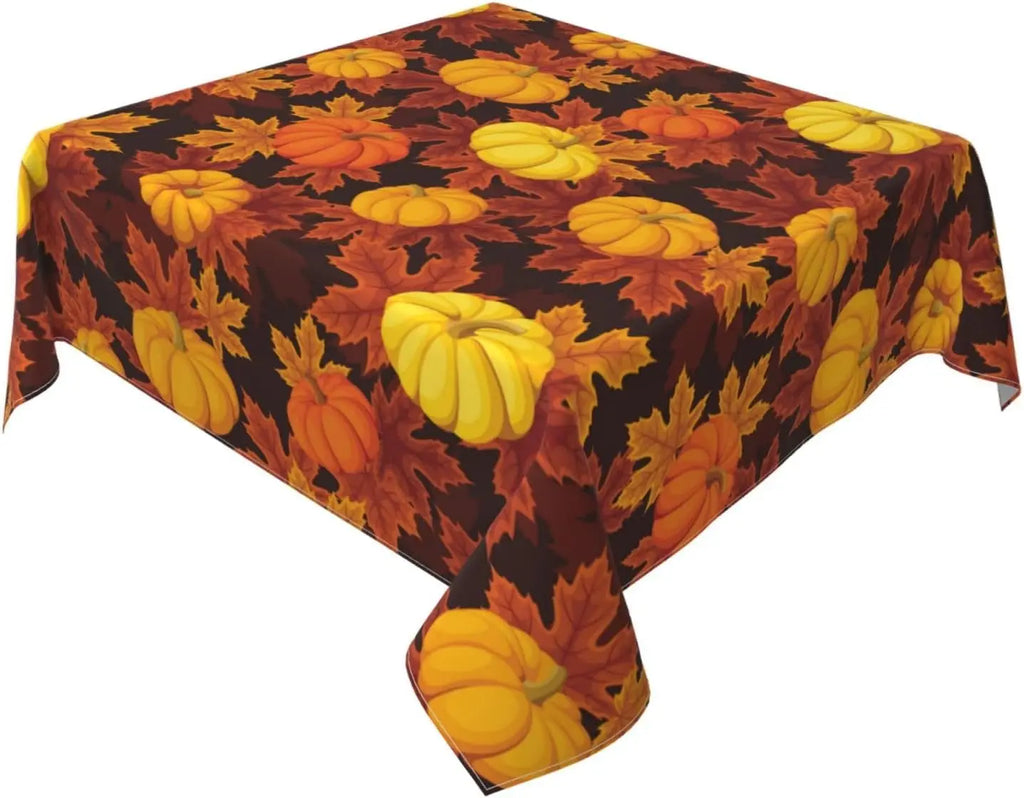 Autumn Pumpkin Waterproof Tablecloth