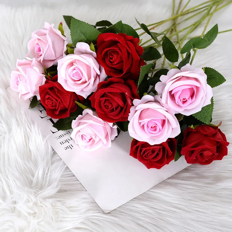 Artificial Flower Flannel Rose