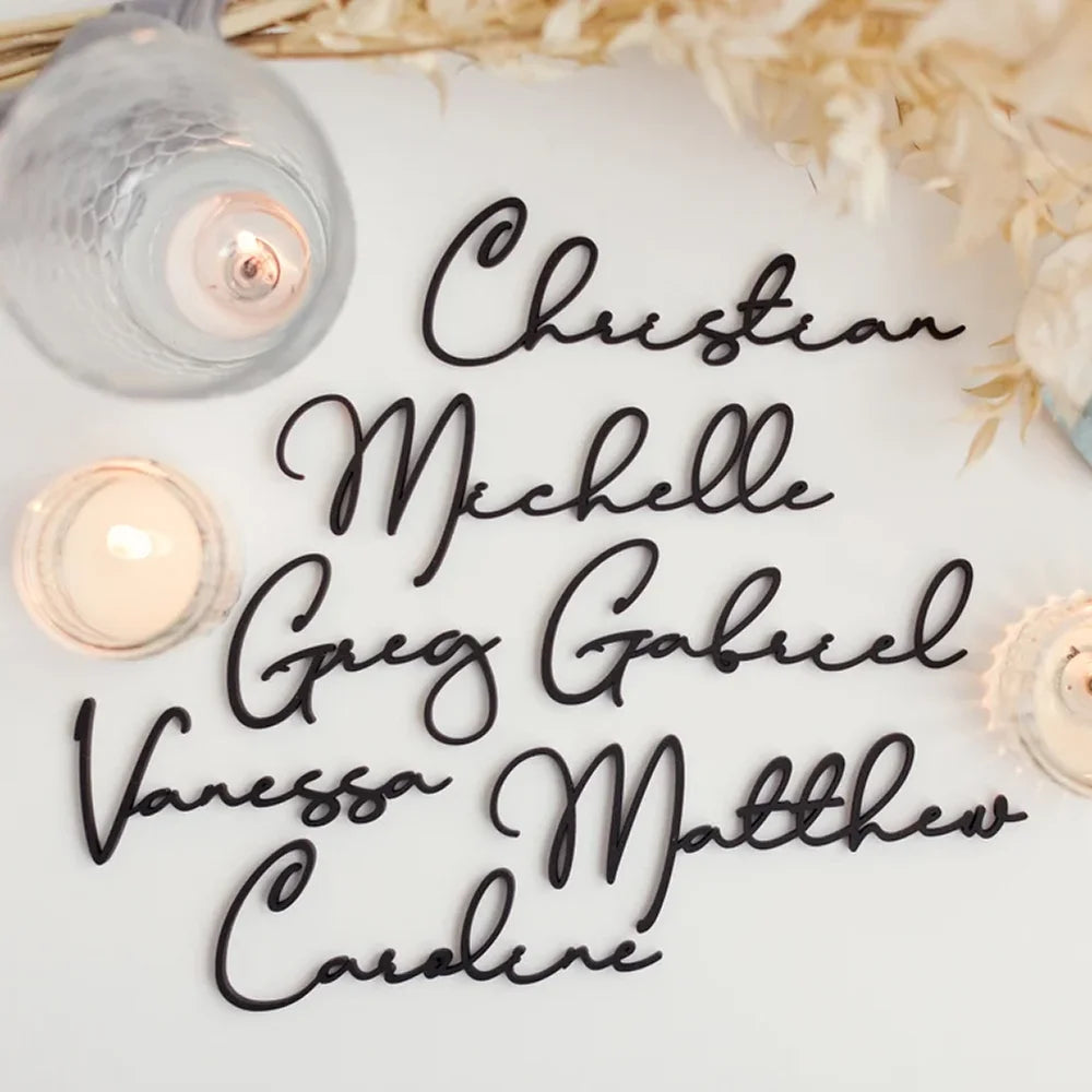 Custom Wedding Table Seat Name Tags