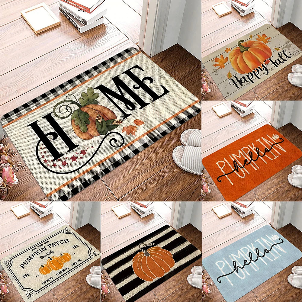 Happy Fall Yall Pumpkin Door Mat