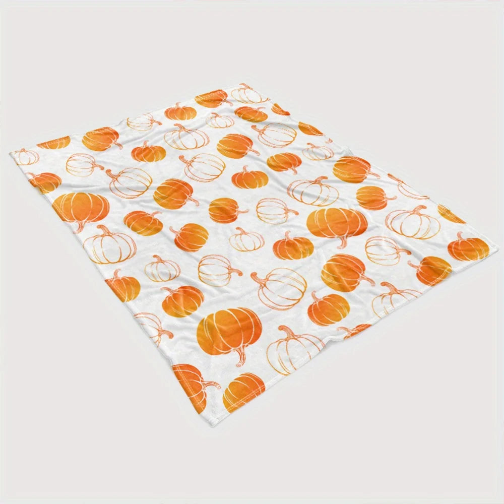 Fall Pumpkin Spice Throw Blanket