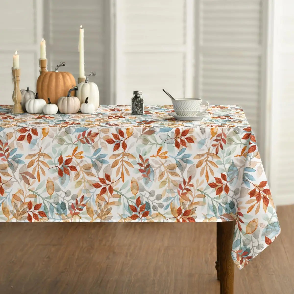 Fall Thanksgiving Maple Leaf Waterproof Tablecloth