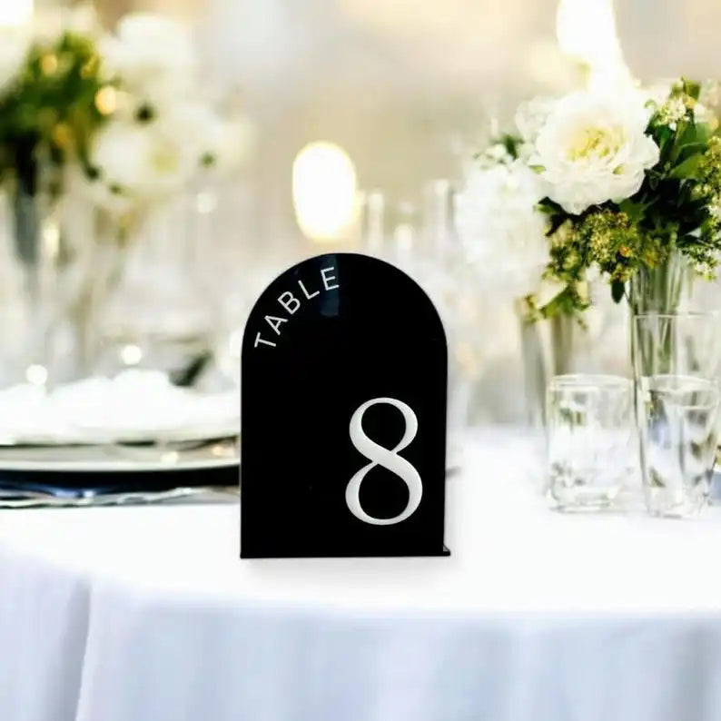 Arched Shape Table Numbers