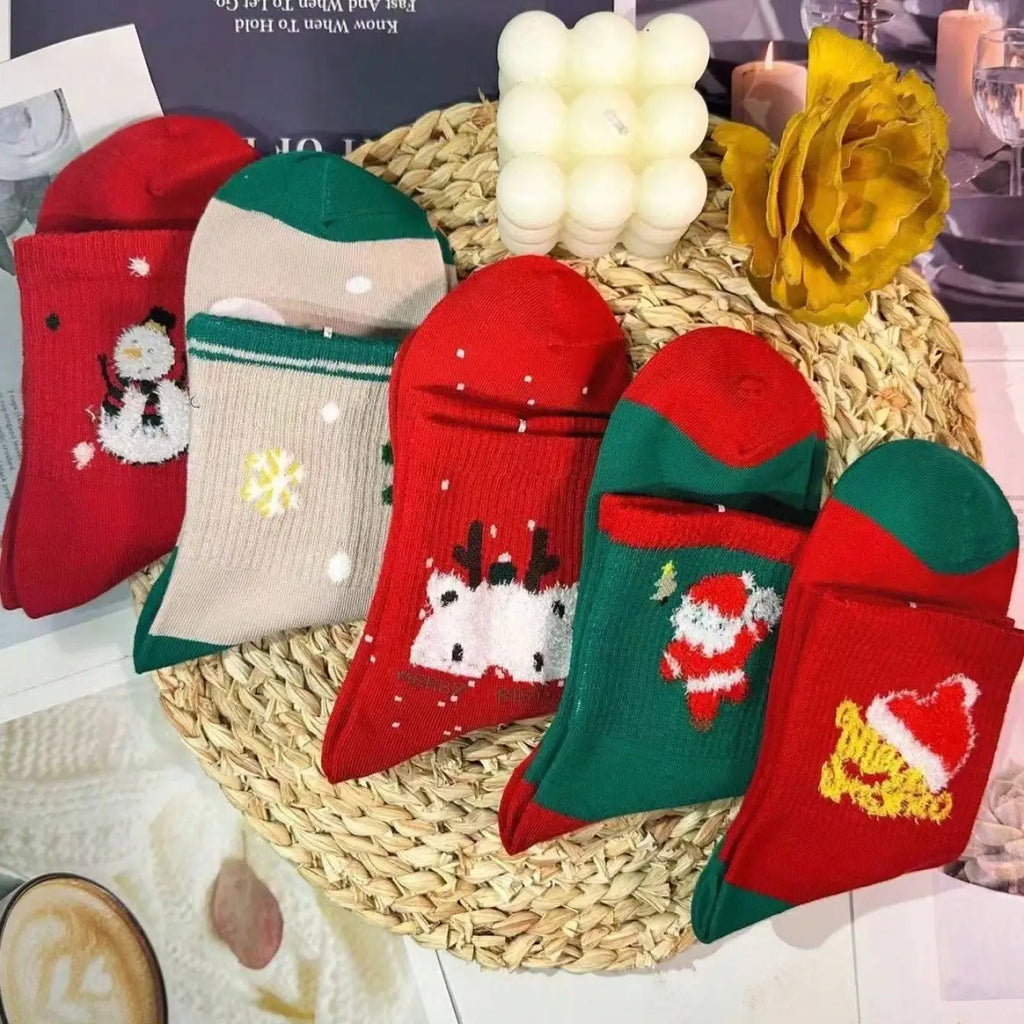 5 Pair Pack Christmas Socks
