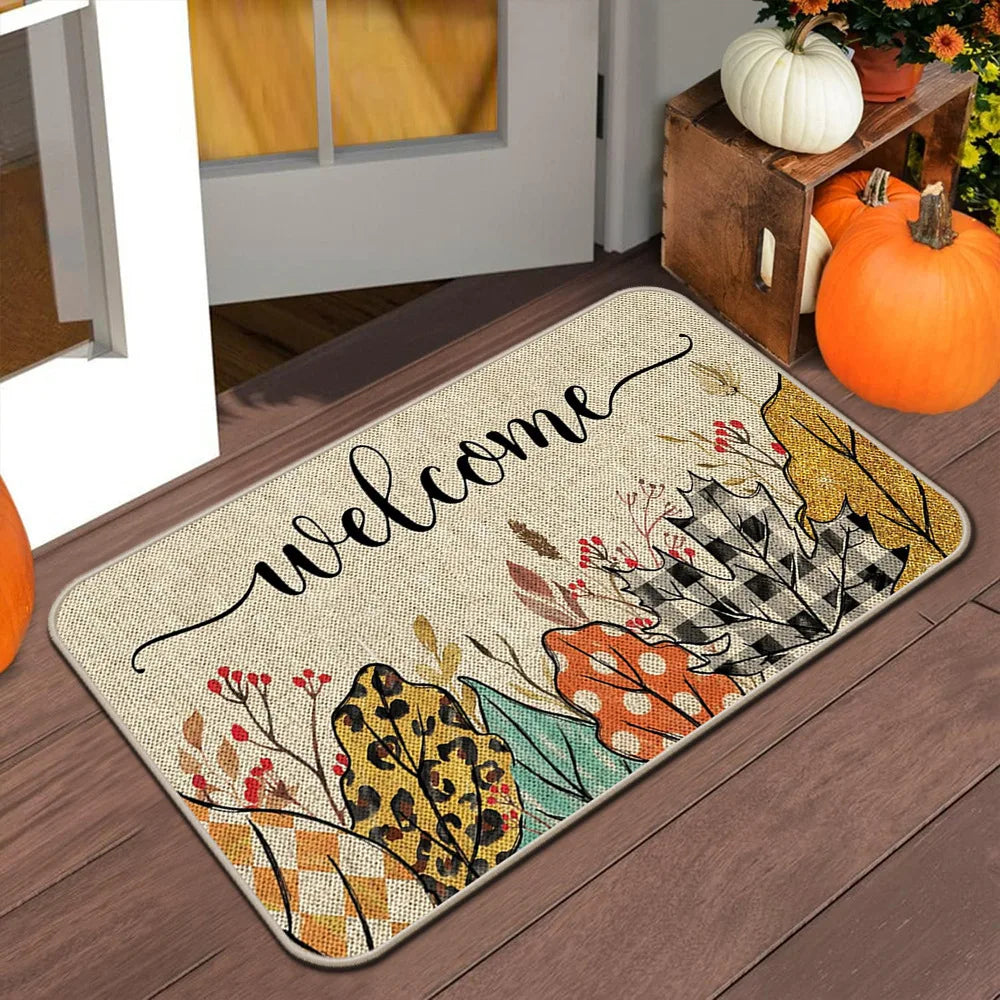 Halloween Autumn Door Mat
