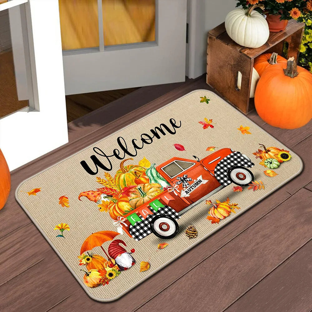 Halloween Autumn Door Mat