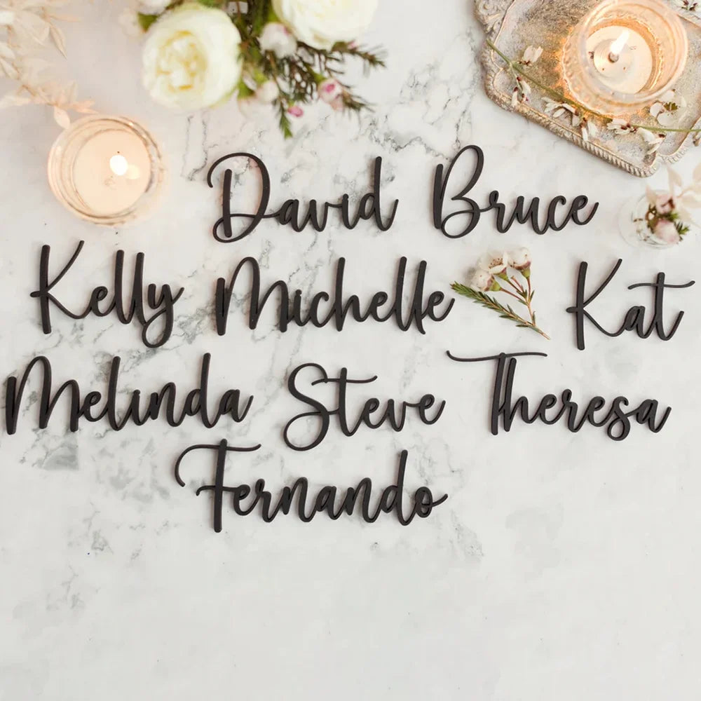 Custom Wedding Table Seat Name Tags