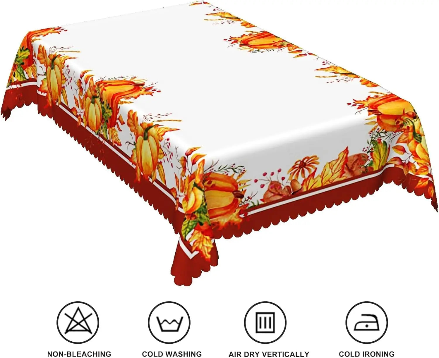 Fall Orange Pumpkin Tablecloth