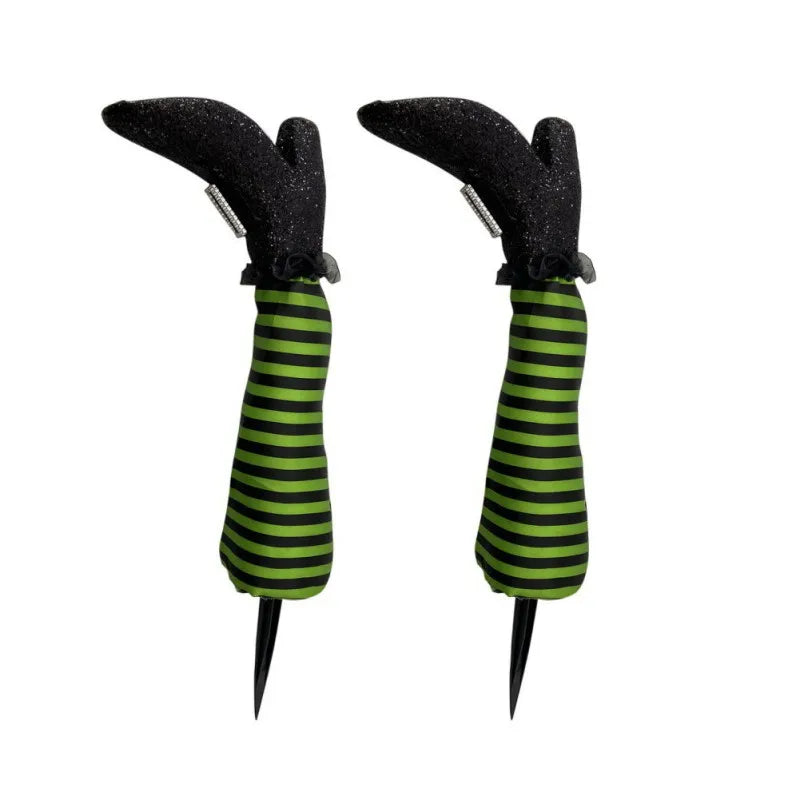 Halloween Witch Legs Decor 2 Pack Upside Down Boot Stakes