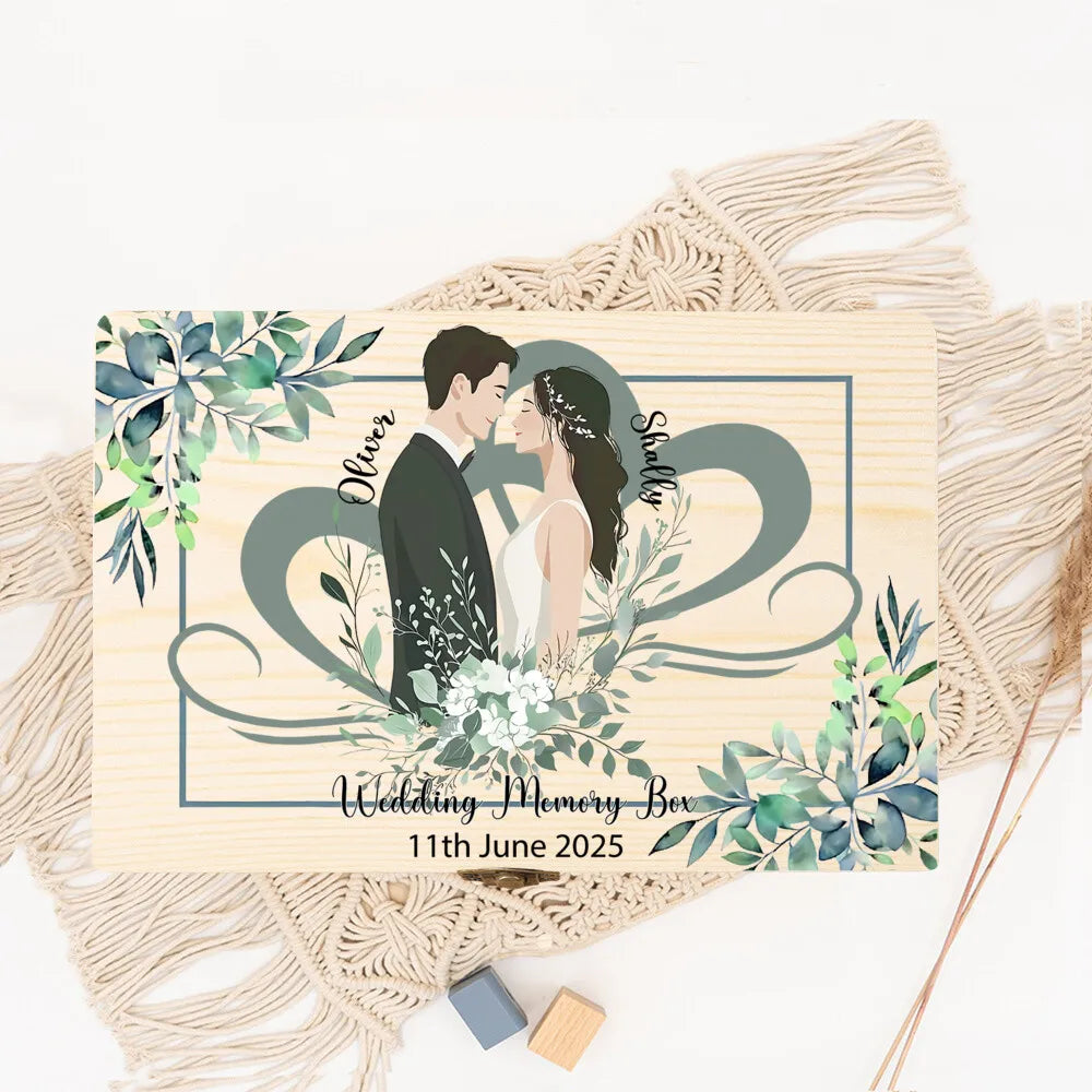 Personalized Wedding Memory Keepsake Box