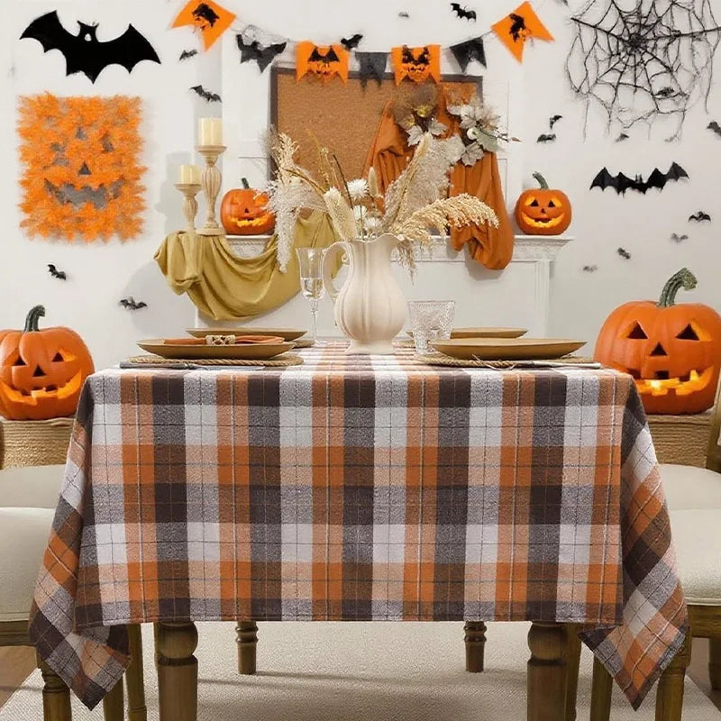 Autumn Square Plaid Rectangular Tablecloth