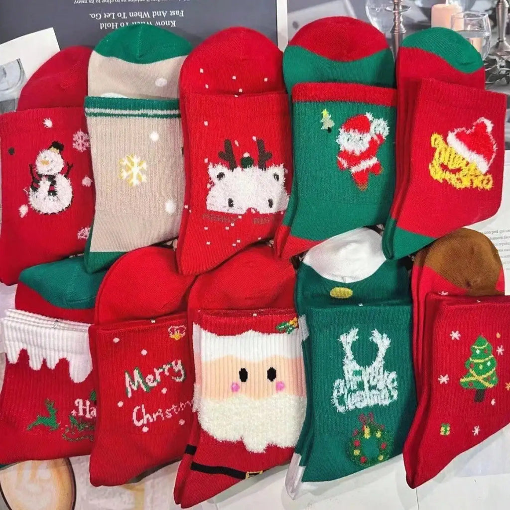 5 Pair Pack Christmas Socks