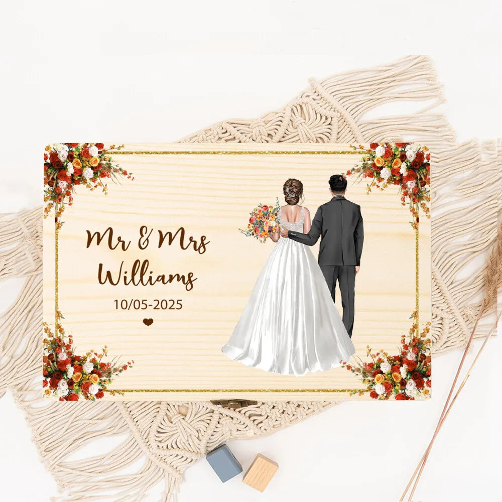 Personalized Wedding Memory Keepsake Box
