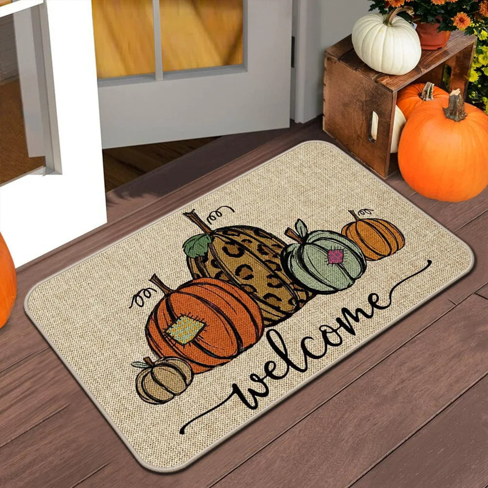 Halloween Autumn Door Mat