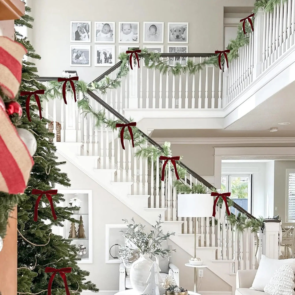 12 Piece Christmas Velvet Bows