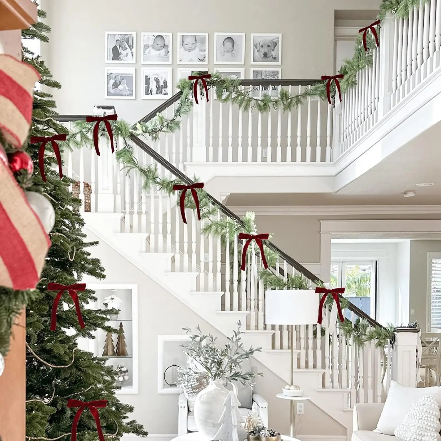 12 Piece Christmas Velvet Bows