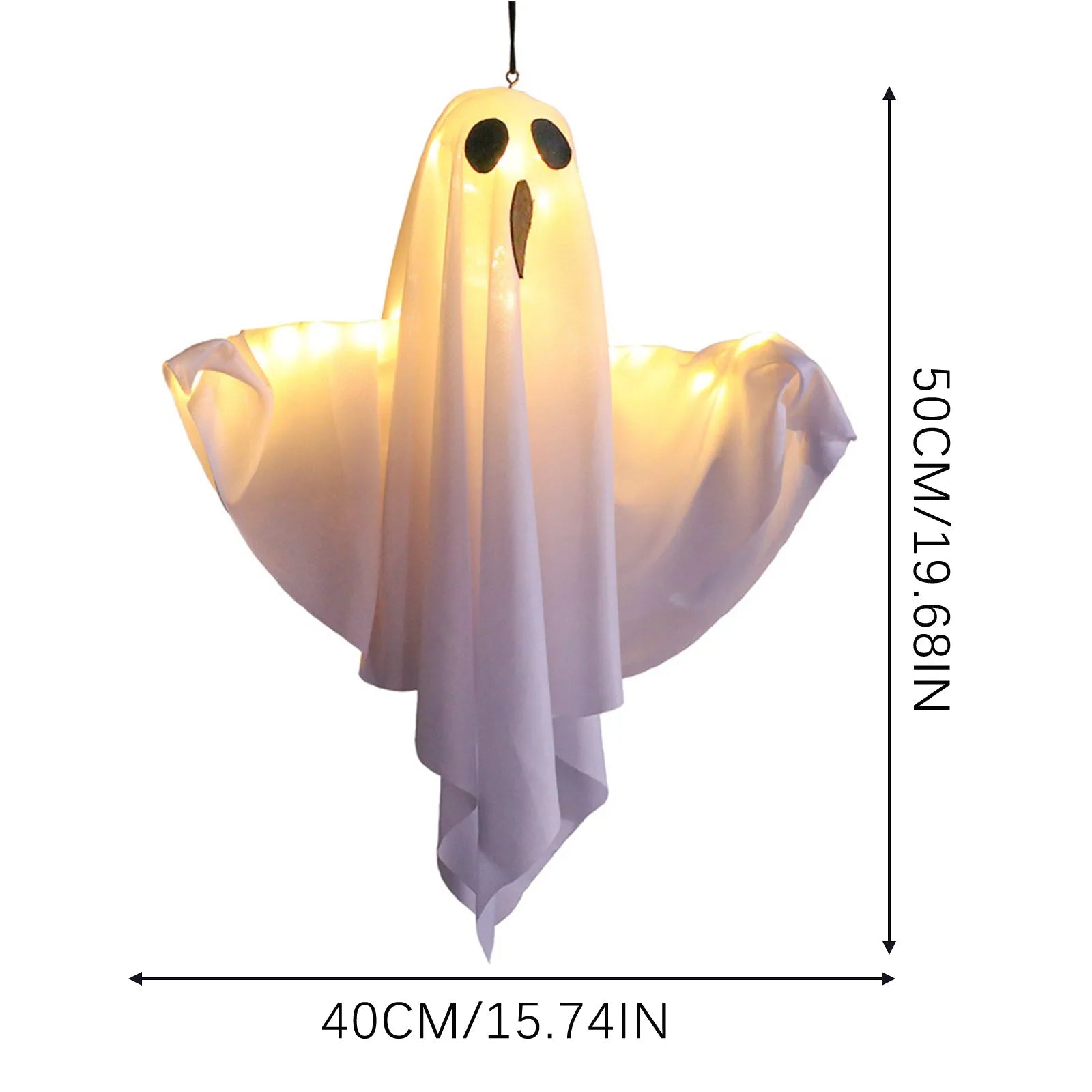 Halloween Hanging Ghosts Light Up Flying Decorations 50x40cm