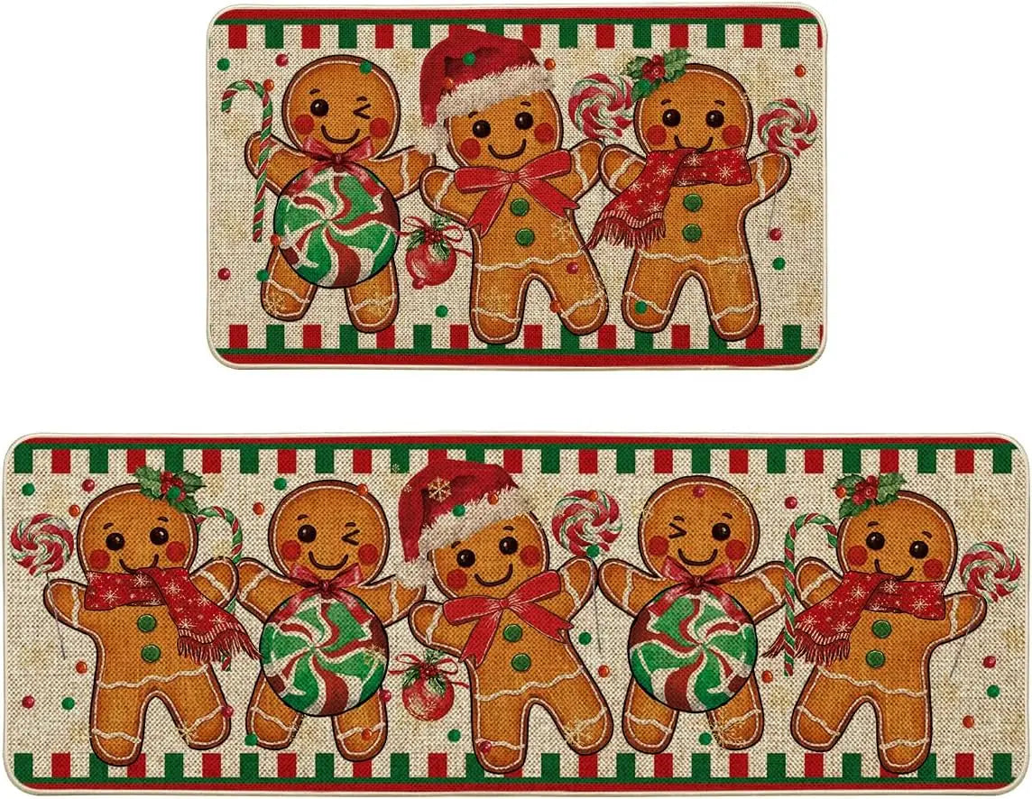 Christmas Gingerbread Man Floor Mat