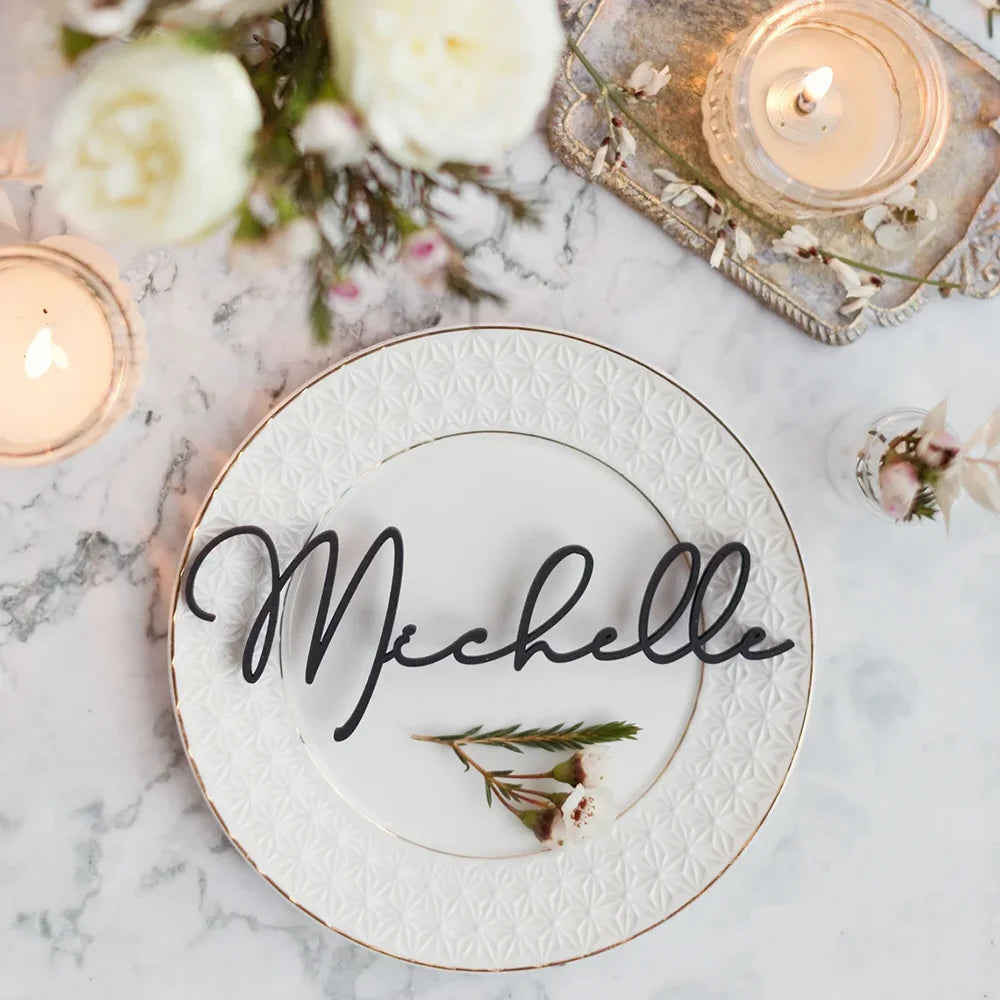 Custom Wedding Table Seat Name Tags