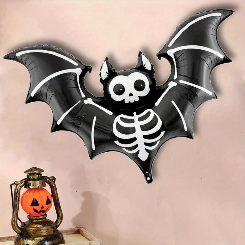 Matte 59 Inch Bat Halloween Balloon Black Aluminum Foil