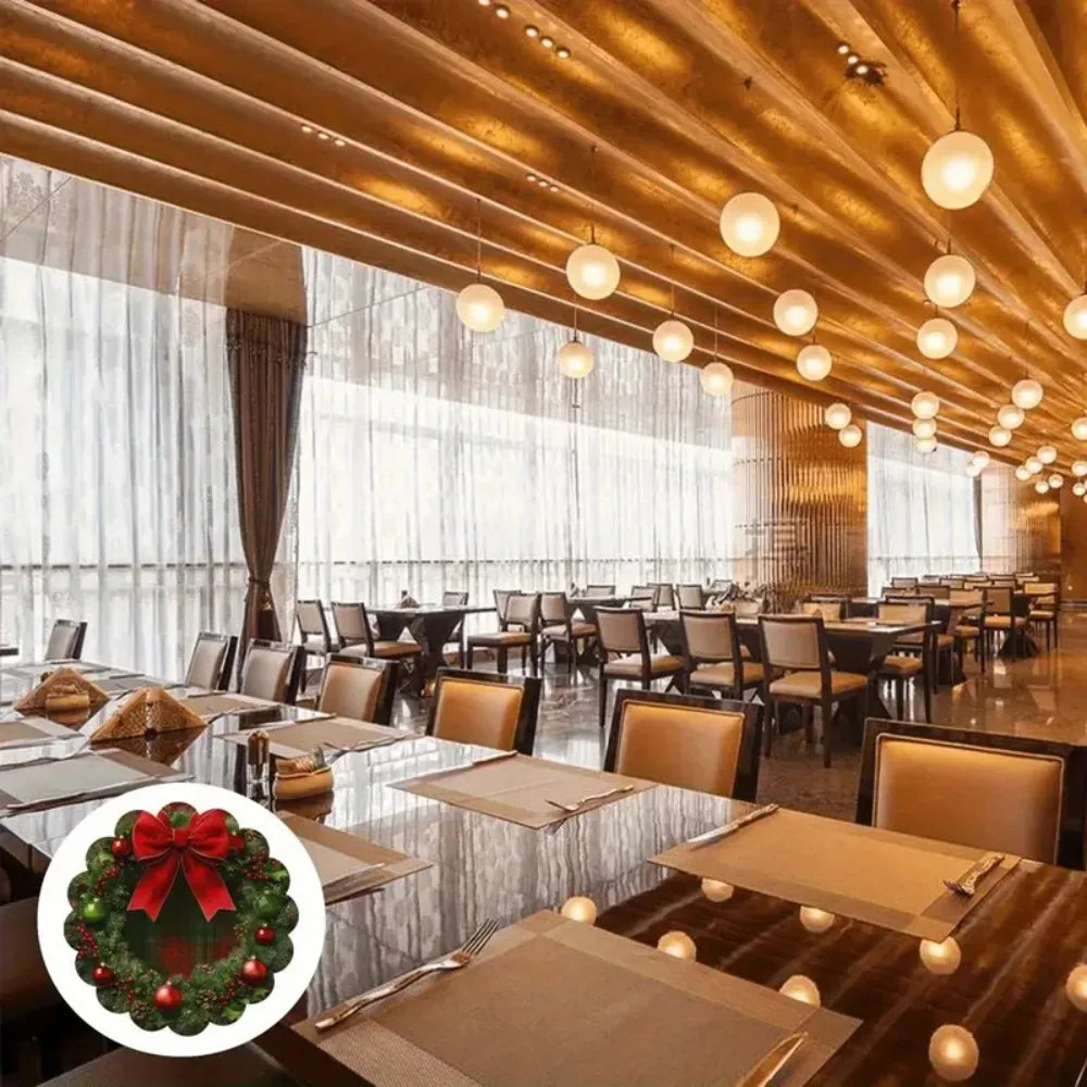 4 Piece Christmas Circular Waves Placemats