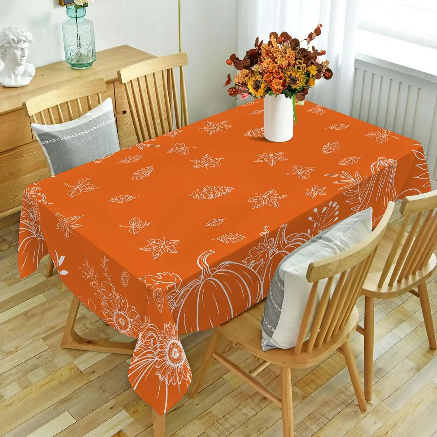 Fall Orange Pumpkins Rectangle Tablecloth