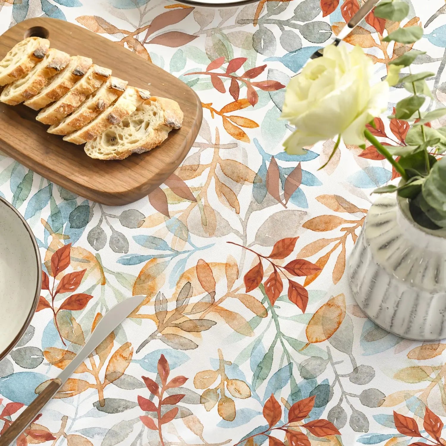 Fall Thanksgiving Maple Leaf Waterproof Tablecloth