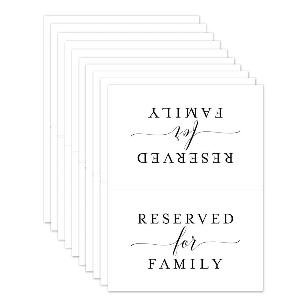 White Reserved Table Sign