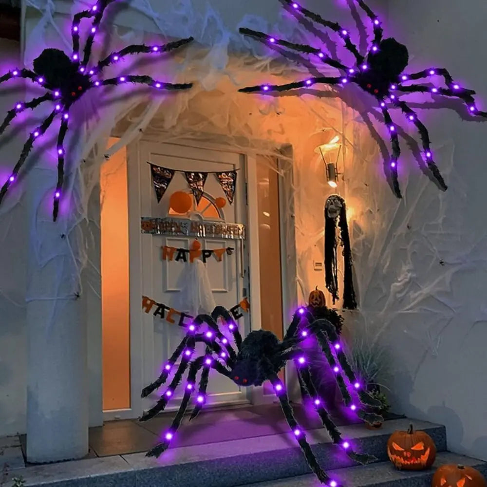 Halloween Spider Lights 8 Modes Waterproof LED Net Triangle