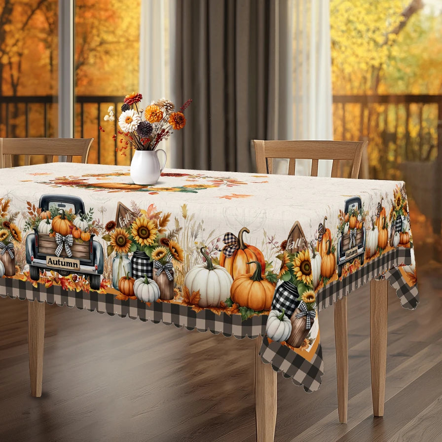 Thanksgiving Round Tablecloth