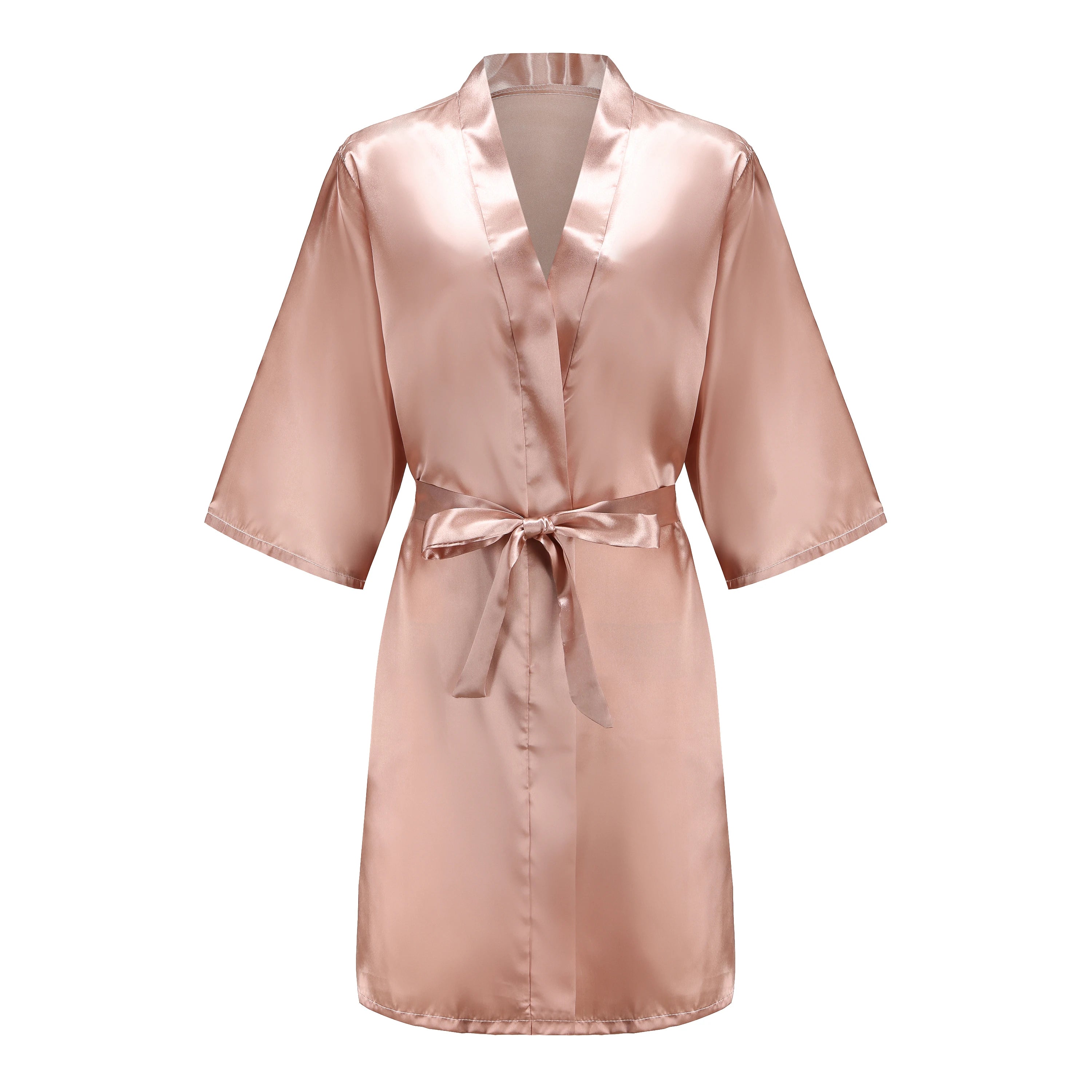 Rose Gold Satin Team Bride Robe